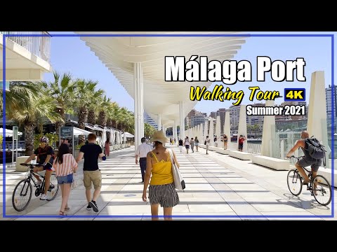 🚶‍♀️ MÁLAGA PORT Walking Tour 🚶 | Costa del Sol, SPAIN [4K]