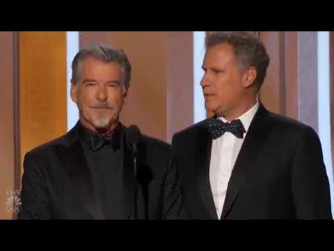 Golden Globes 2020 - Will Ferrell & Pierce Brosnan present Best Picture (Musical or Comedy) (HD)