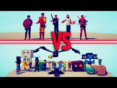 MARVEL TEAM vs MINECRAFT TEAM | TABS - Totally Accurate Battle Simulator