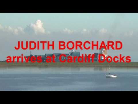 Container ship Judith Borchard at Cardiff Docks