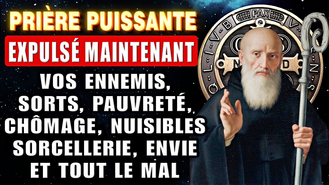 🛑PUISSANTE PRIÈRE DE SAINT BENOÎT - ÉCOUTEZ-LA UNE SEULE FOIS ET ÉLOIGNEZ TOUS VOS ENNEMIS✝️