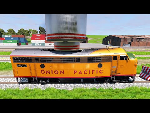 Trains Vs Bollards - BeamNG.Drive