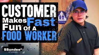 Costumer Makes Fun Of A Fast Food Worker | Lives To Regret It | SSundee³