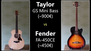 Video thumbnail for 🎼 Testing two Acoustic Bass Guitars: Taylor GS Mini Bass vs Fender FA 450CE by Jarmo T. Laitinen