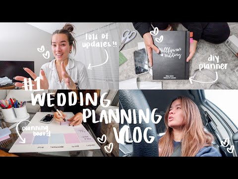 WEDDING PLANNING VLOG PT. 1 (sticky note board, DIY planner, guest list, engagement shoot outfits)