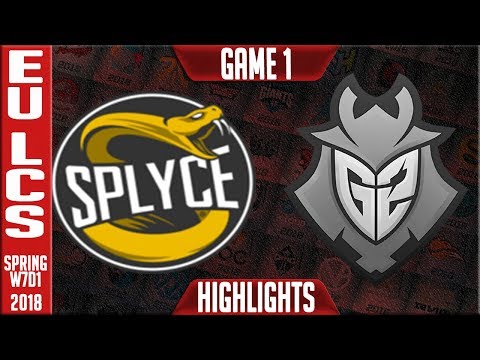 SPY vs G2 Highlights | EU LCS Week 7 Spring 2018 W7D1 | Splyce vs G2 Esports Highlights
