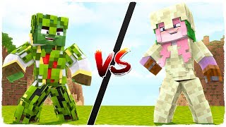 👉 Armadura DE HOJAS vs armadura de PIEDRA DEL END - MINECRAFT