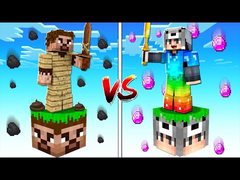 FAKİR TEK BLOK VS ZENGİN TEK BLOK FİLMİ 😱 - Minecraft