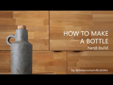 How to make a bottle (hand-built ceramics) | The entire pottery process