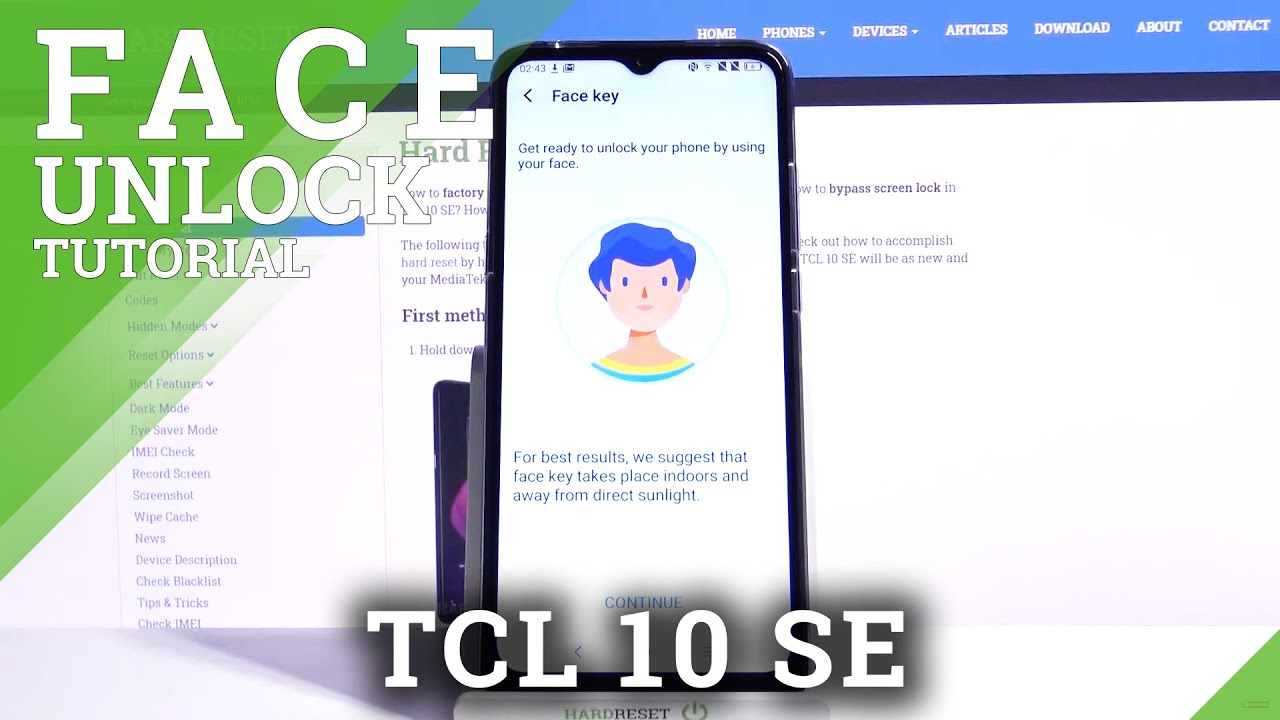 TCL 10 SE – Set Up & Activate Face Unlock Option