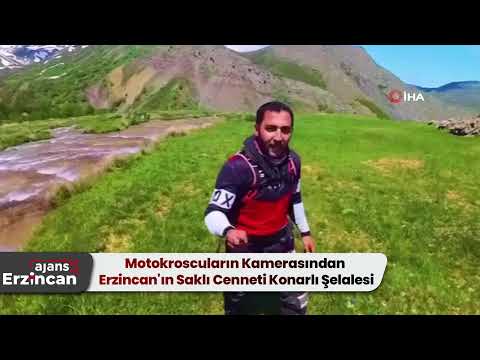 Motokroscuların Kamerasından Erzincan'ın Saklı Cenneti Konarlı Şelalesi