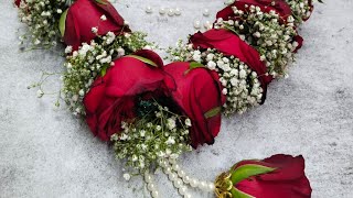 Trendy wedding rose Garland making