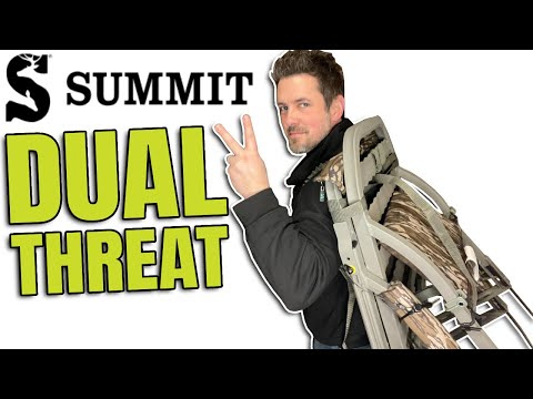 ✌️ Summit Dual Threat Pro SD Climbing Treestand: One Stand for ALL Hunting Seasons! ✅ Most Versatile