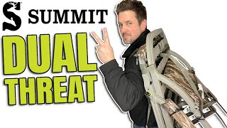 ✌️ Summit Dual Threat Pro SD Climbing Treestand: One Stand for ALL Hunting Seasons! ✅ Most Versatile