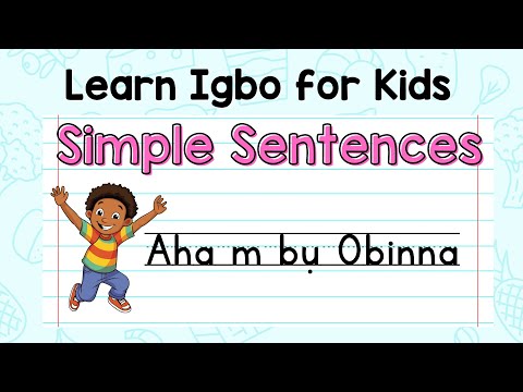 Igbo for Kids | Reading Simple Sentences in Igbo Language | Learn Igbo