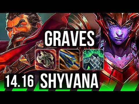 GRAVES vs SHYVANA (JGL) | 600+ games, Dominating | NA Master | 14.16