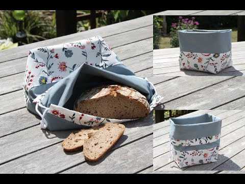 Brotbeutel / Brot Brötchen Beutel / Körbchen mit Tunnelzug nähen/sewing * Einfache Anleitung ;-)