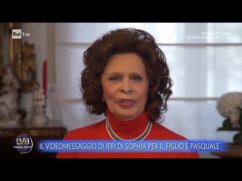 Il videomessaggio di Sophia Loren al figlio Carlo e a Pasquale Esposito - La volta buona 12/02/26