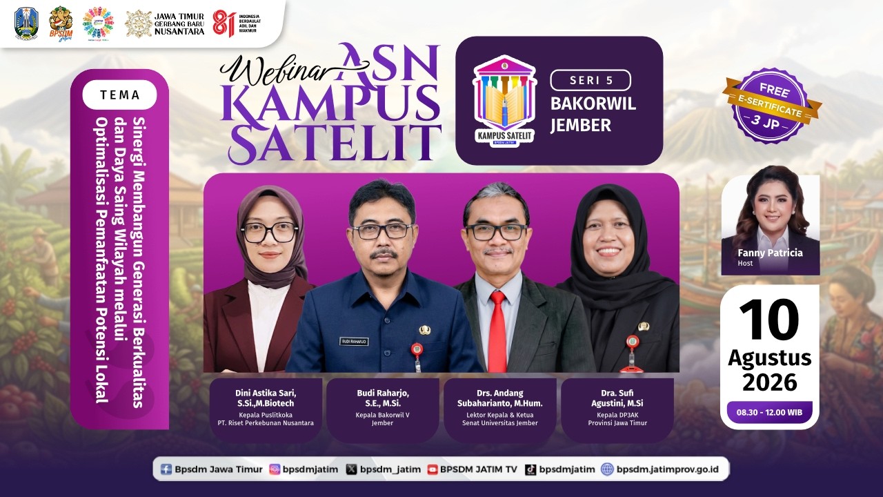Webinar ASN Kampus Satelit 2026 - Sinergi Membangun Generasi Berkualitas dan Daya Saing Wilayah