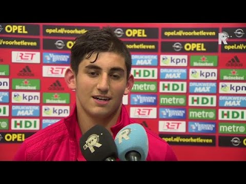 Dogucan Haspolat na afloop van Feyenoord - Excelsior