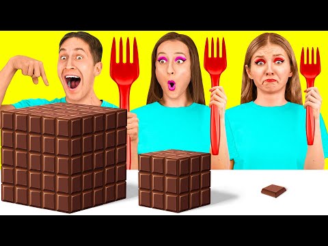 Big, Medium and Small Plate Challenge | Funny Food Challenges by PaRaRa