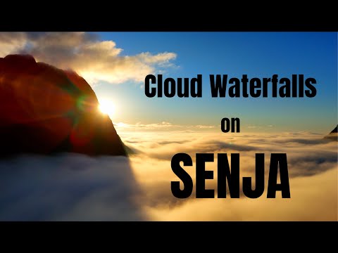 Cloud Waterfalls & Midnight Sun on Senja Island, Northern Norway (4K, Timelapses, Drone Aeriel)