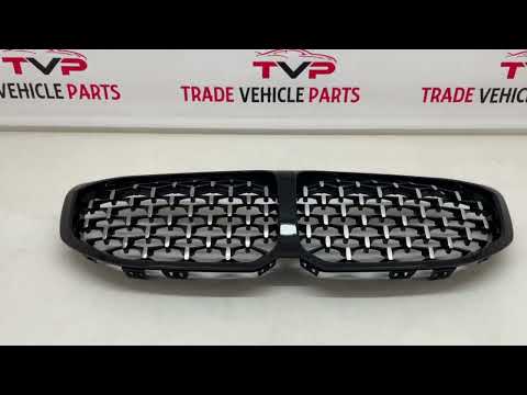 Fits BMW 1 Series F40 2019- Front Kidney Grilles Gloss Black & Chrome video