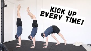 HANDSTAND KICK UP TUTORIAL All the Levels! Wall to Freestanding