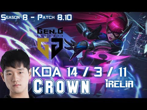 Gen Crown IRELIA vs GALIO Mid - Patch 8.10 KR Ranked