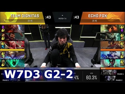 Echo Fox vs Dignitas Game 2 | S7 NA LCS Spring 2017 Week 7 Day 3 | FOX vs DIG G2 W7D3 1080p