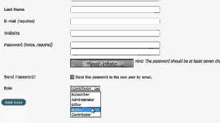 Download the video "Wordpress Video course: Creating Users (Part 15 of 23)"