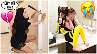 CRYING WITH THE DOOR LOCKED! *PRANK* | Jancy Family
