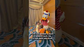 POV: You meet a duck in a sailor suit… & it’s the best day ever 🚤 #bestdayever #disneycruisetips