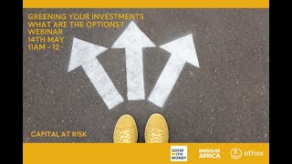 Options for Greening your Investments webinar
