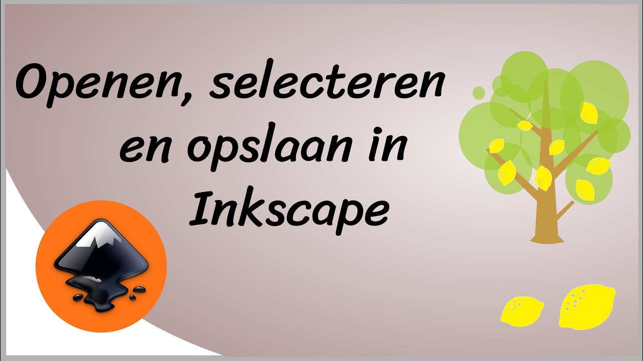 2 Openen selecteren en opslaan in Inkscape