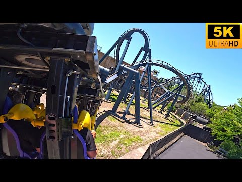 On-ride point of view of Batman The Ride
