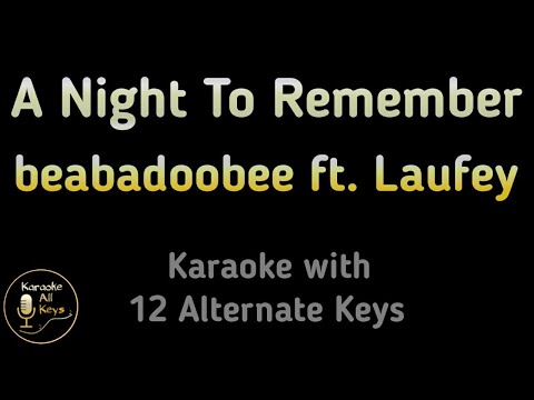 beabadoobee x Laufey - A Night To Remember Karaoke Instrumental Lower Higher Male & Original Key