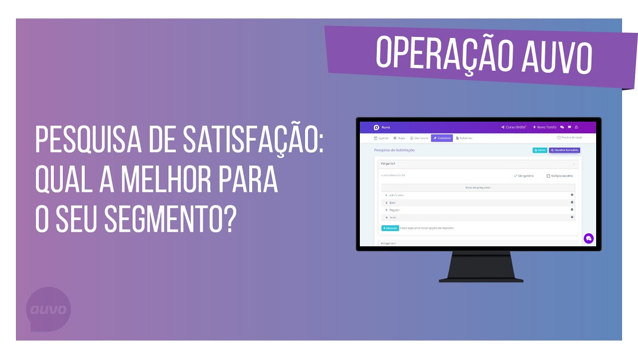 Como configurar a pesquisa de satisfação do Cliente no Auvo?