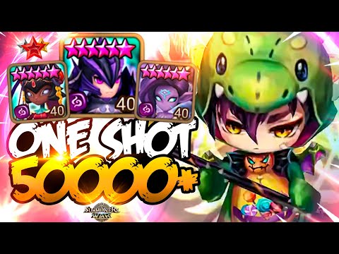 Low HP LEO + RAGDOLL ONE SHOTS Enemies in Summoners War