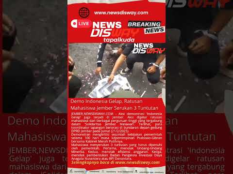 Demo Mahasiswa Jember. Indonesia Gelap