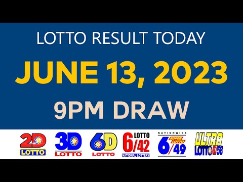 [Tuesday] Lotto Result Today JUNE 13 2023 9pm Ez2 Swertres 2D 3D 6D 6/42 6/49 6/58 PCSO
