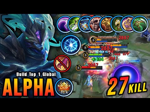 27 Kills!! Alpha Best Build Exp Lane!! - Build Top 1 Global Alpha ~ MLBB
