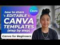 How To Create Canva Template Links Step By Step Tutorial To Share Editable Canva Templates To Sell
