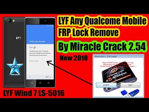 LYF Wind 7 LS-5016 FRP Lock Remove By Miracle Box 2.54 | Without box|All Qualcomm cpu Frp Reset. Video