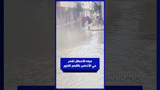 مياه الأمطار تغمر حي الأندلس وسط مدينة القصر الكبير thumbnail