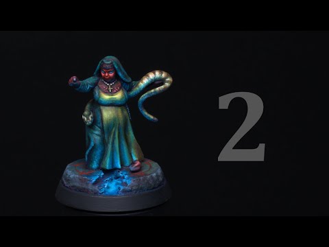 [No commentary] Green velvet. Painting converted Sister Maria miniature 2/4