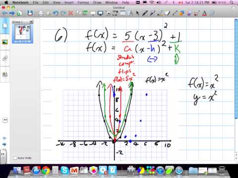 Transforming and Graphing Quadratic Functions Grade 11 mixed Chapter 1 Review 01:28:12