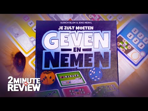 Geven en Nemen | Het nieuwe Qwixx, Clever of Keer op Keer? - 2 Minute Review NL (4K)