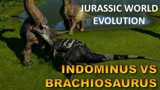 Indominus Rex killing Brachiosaurus and Diplodocus - Jurassic World Evolution