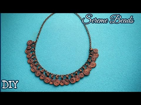 Spiral wire Necklace | Spiral wire jewelry | Spiral wire necklace tutorial  